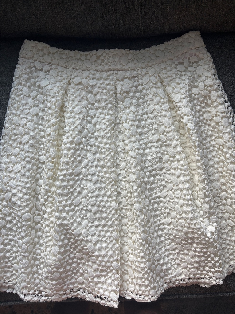 Boden Cream Lace Circle Skirt